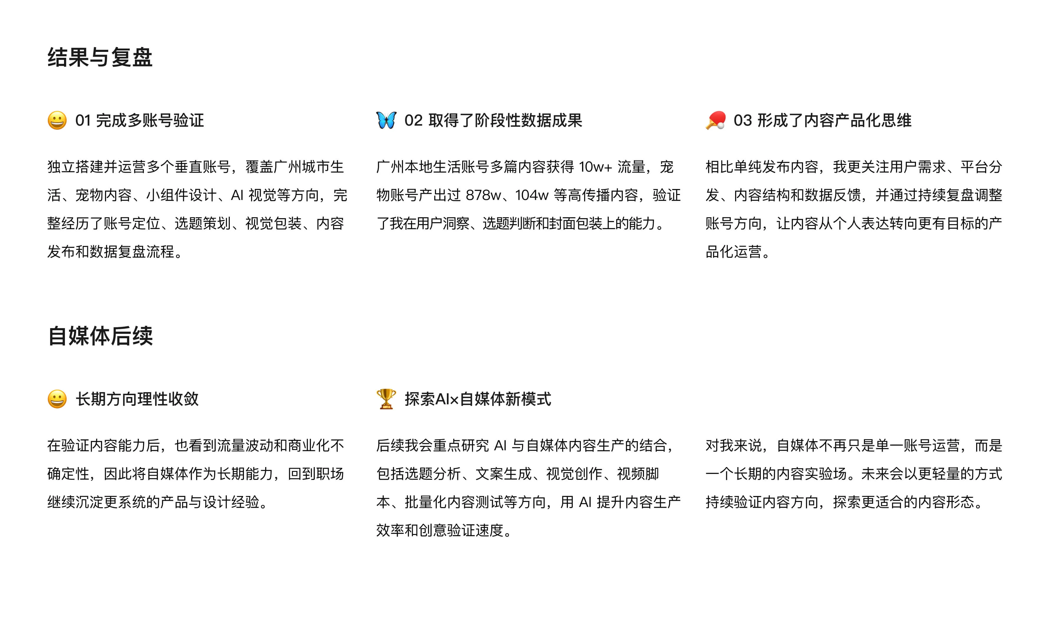 自媒体探索结果与复盘